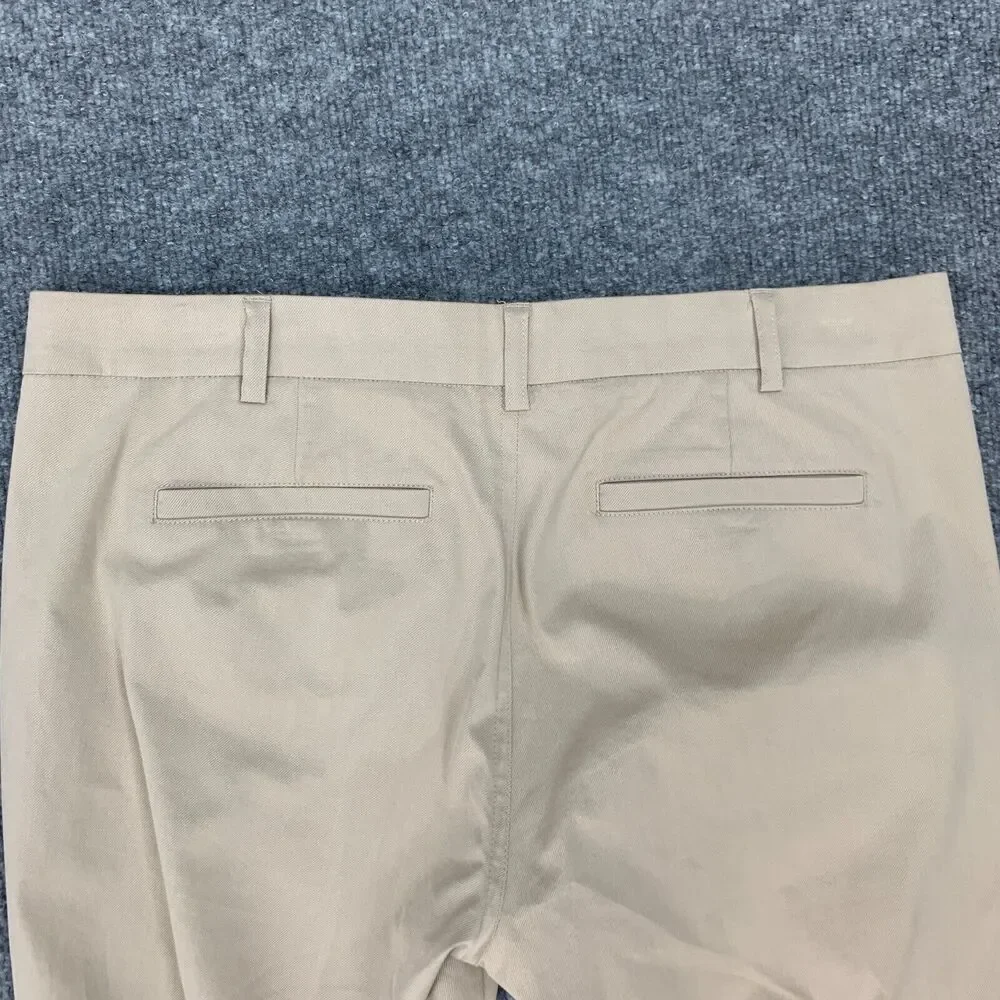 Joie Golda Pant Womens 4 Light Sand Welt Pockets Ankle Crop Zip Fly Straight Leg